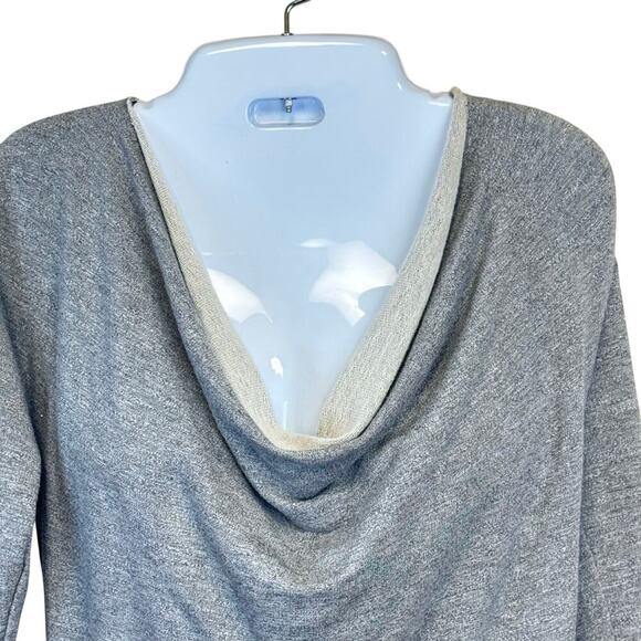 Dolan T-Shirt Anthropolgie Port Maria Gray Floral Embroidered Sweatshirt Dress M - Picture 4 of 12